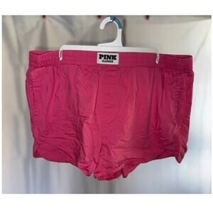 victoria’s secret PINK hot pink boxer pajama shorts size XXL lounge sleep shorts